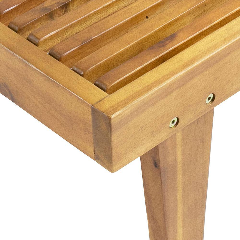 Teak Acacia Wood Adjustable Outdoor Chaise Lounge