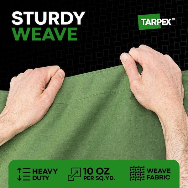 Tarpex Heavy-Duty 10 oz. Canvas Tarp 5 ft. x 5 ft. Multi-Purpose