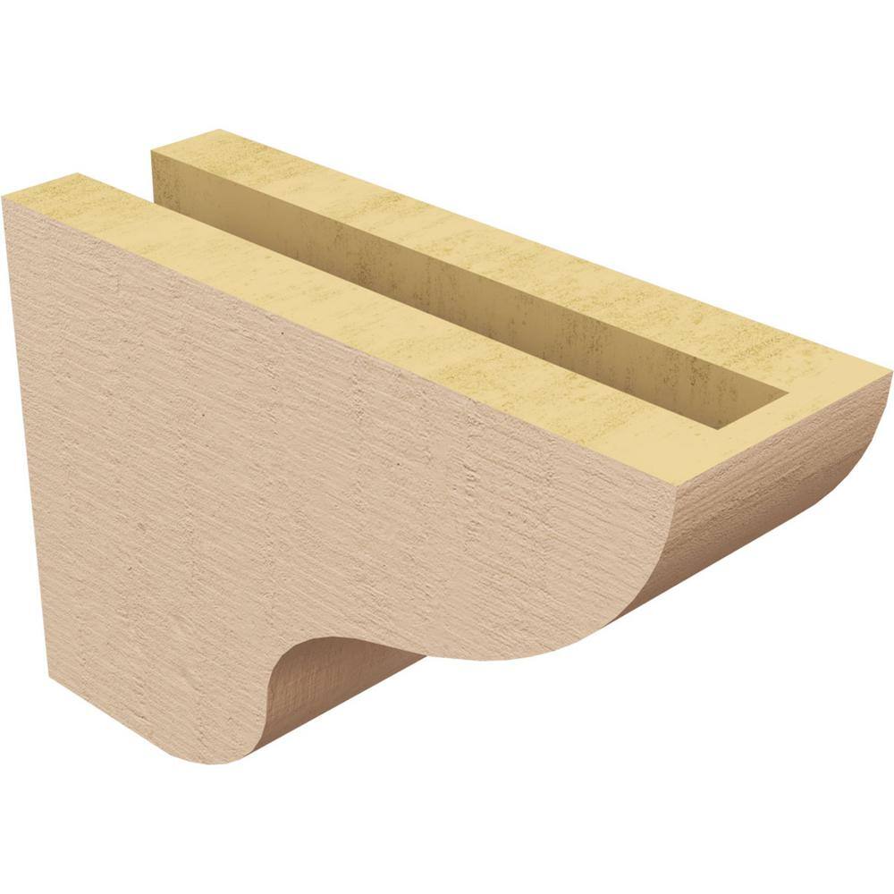 Primed Tan 9" Faux Cedar Woodgrain Corbel