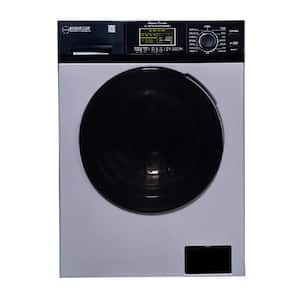 24 in. 1.9 cu.ft. Digital Compact 110-Volt Vented/Ventless 18 lbs. Washer Dryer Combo 1400 RPM in Silver/Black