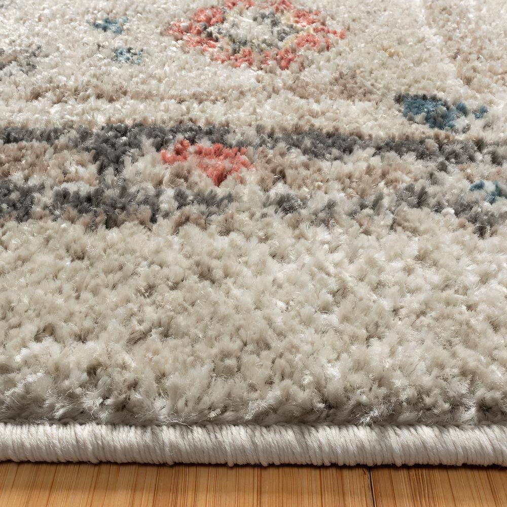 Ivory Tufted Rectangular Synthetic Area Rug, 8'9" x 13'