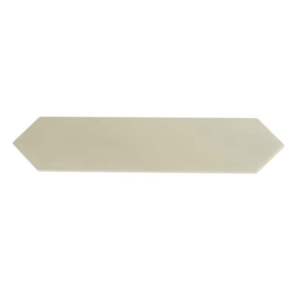 Apollo Tile Piquet Green 2 in. x 10 in. Matte Ceramic Picket Wall and Floor Tile Sample (0.14 Sq. ft./case) (1-pack)