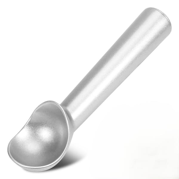 Silver Anti-Freeze Nonstick One-Piece Aluminum Ice Cream Scooper-Heavy Duty, Easy Clean for Gelato, Cookie Dough
