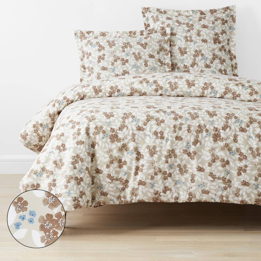 The Company Store Legends Hotel White Multi Vintage Flower King Velvet