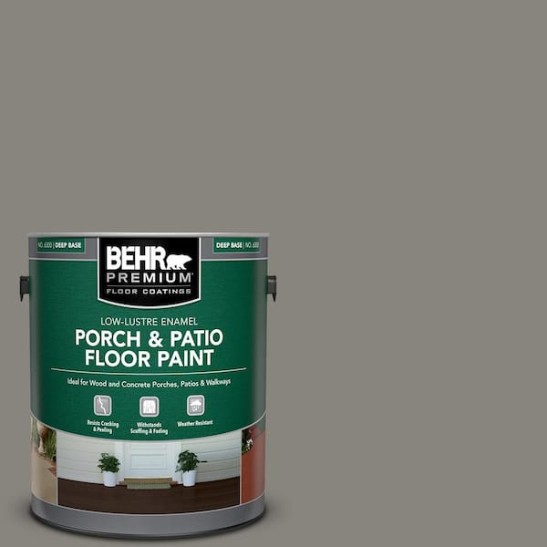 1 gal. #PPU24-07 Barnwood Gray Low-Lustre Enamel Interior/Exterior Porch and Patio Floor Paint