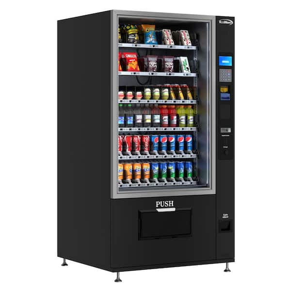 Koolmore 41 in. Refrigerated Vending Machine, 60 Slots With Bill Acceptor in Black, 75 cu. ft.