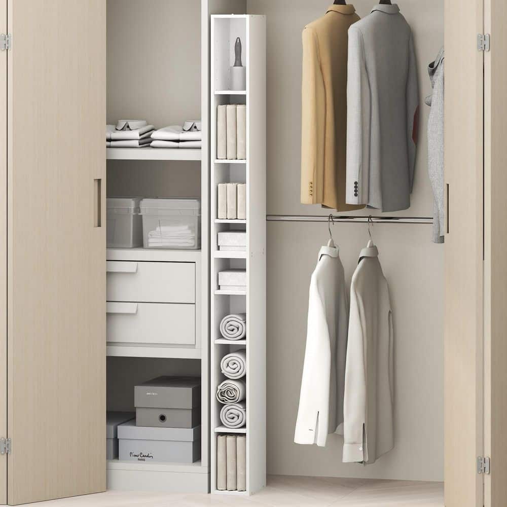 FULDA 70.9 in. Tall White Wood 8-Tier Bookcase price history on PriceWatchPro