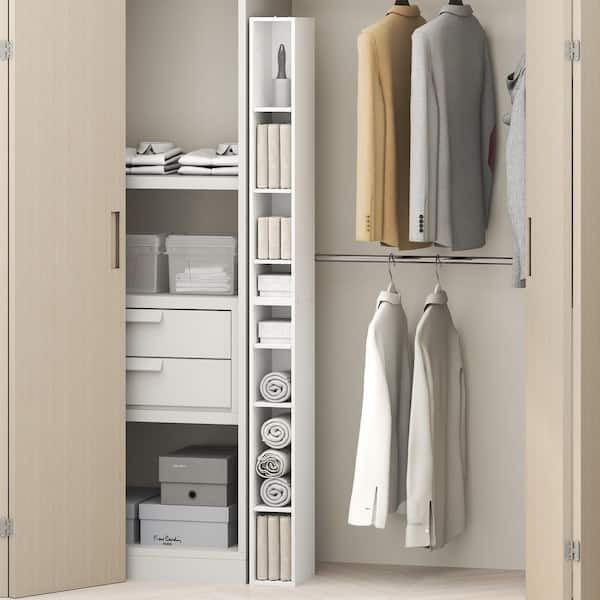 Furinno PASIR 78.7 in. Tall White Wood 10-Tier Bookcase N24383WH