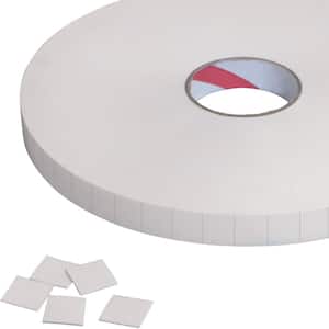 1/2 x 1/2 in. 1/32 in. Removable Double Sided Foam Squares (1296/roll)