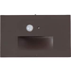 LED Indoor and Outdoor Motion Sensor Light, Integrated PIR Motion Sensor, Horizontal Stairway Lighting - Bronze