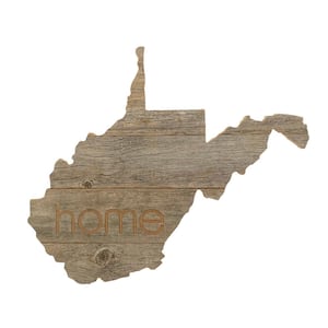 Large Rustic Farmhouse West Virginia Home State Reclaimed Wood Wall Art