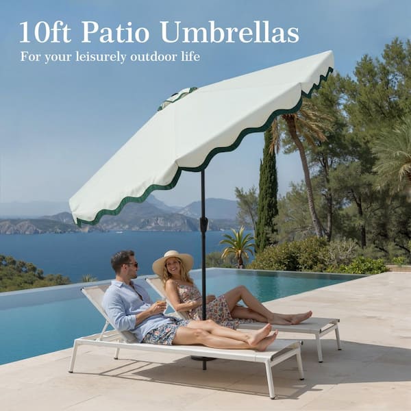 10ft patio umbrella with lights WESTLAKE 10 Ft Solar LED Cantilever Offset w/ Included 4-Piece Base Weights, Gray Counterweight base not included. Costway 10ft Patio Solar Umbrella