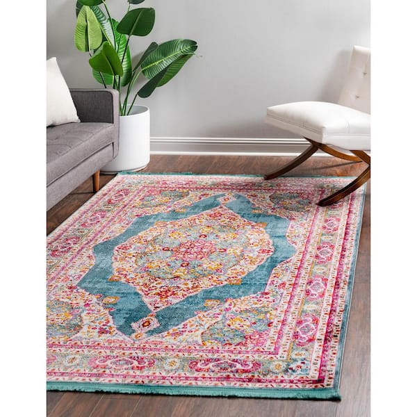 Unique Loom Baracoa T-F561 Turquoise Area Rug – Incredible Rugs and Decor