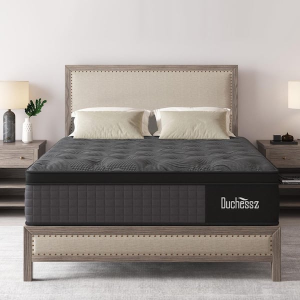 Duchessz Twin Medium Firm Hybrid 14 in. Euro Top Support and Bed-in-a-Box Mattress