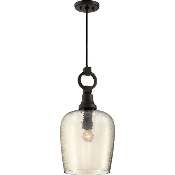 Quoizel Kendrick 11.5 in. 1-Light Western Bronze Mini Pendant