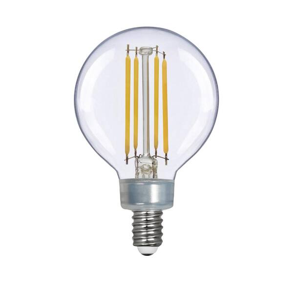 Photo 1 of 40-Watt Equivalent G16.5 ENERGY STAR and CEC Title 20 Dimmable Filament LED Light Bulb Daylight (4 3-Packs)