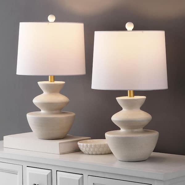 Jorden 21.5 in. White Table Lamp