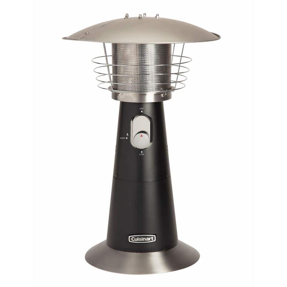 Black Stainless Steel Portable Tabletop Patio Heater, 11,000 BTU