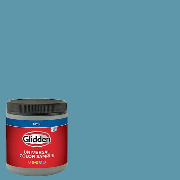 Glidden 8 oz. PPG1151-5 Aqua Blue Satin Interior Paint Sample