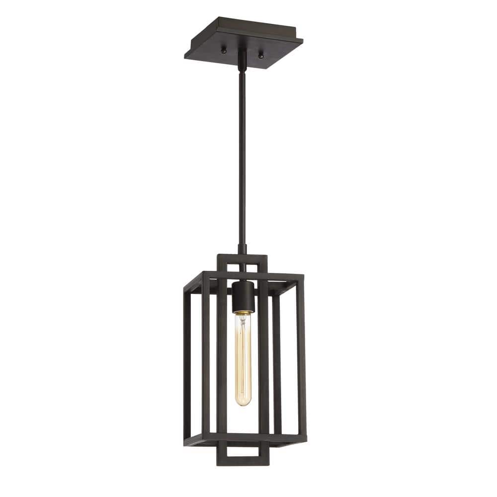 Mini Distressed Bronze Crystal LED Ceiling Pendant