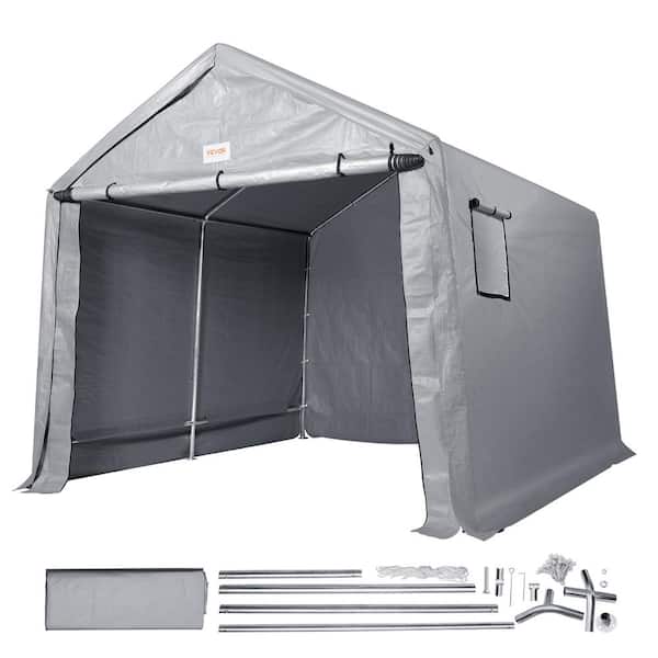 Compact Outdoor Shelter, 7 x 12 x 7. 36 ft. Durable Season-Long Storage Canopy, Instant Setup Tent with Rolling Zip Door