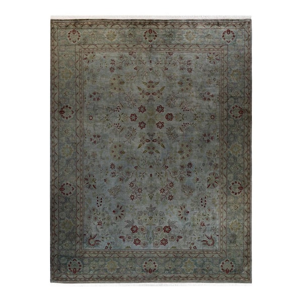 Chloe & Olivia Home Overdyed Gray 8 ft. x 10 ft. Solid Wool Indoor Area Rug