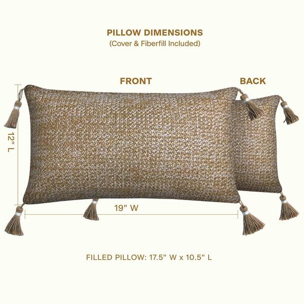 ☆人気☆【TheOpen Product】☆LLIC PILLOW HANDLE MIN.I☆ Extra Long Lumbar Pillow Herringbone Taupe - Raine & Humble
