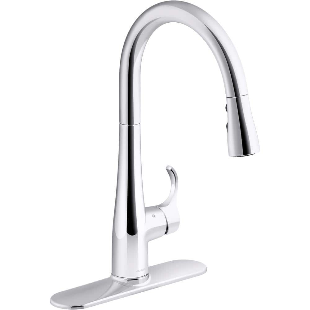 Reviews For KOHLER Simplice Touchless Single Handle Pull Down Sprayer   Polished Chrome Kohler Pull Down Kitchen Faucets 22036 Cp 64 1000 