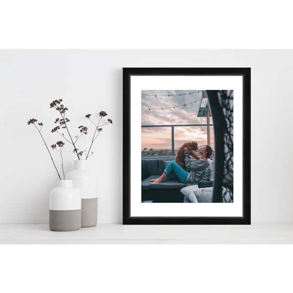 at Home Pewter Linear Panel 10 x 20 Float Photo Frame