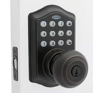 Oil Rubbed Bronze Keypad Electronic Knob Entry Door Lock