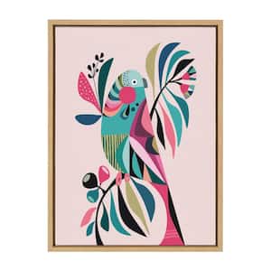 Sylvie "Parakeet" by Rachel Lee of My Dream Bird Framed Canvas Wall Art 24 in. x 18 in.