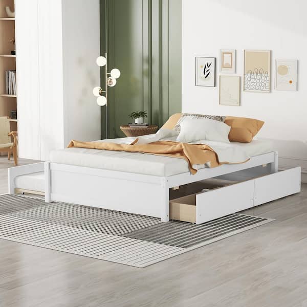Simple double bed with storage discount