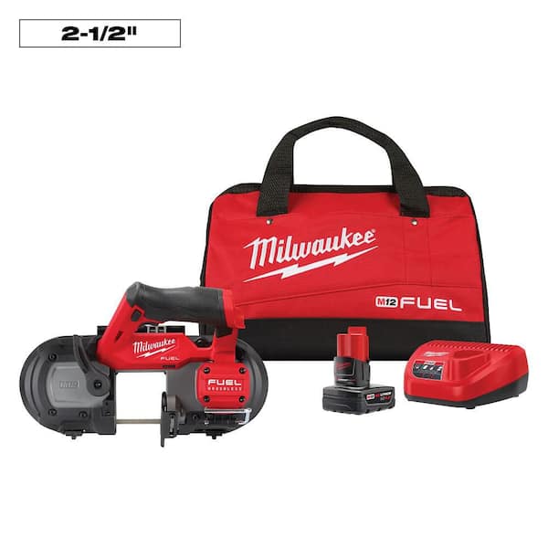 M12 FUEL 12V Lithium-Ion Cordless Compact Band Saw XC Kit with One 4.0 Ah Battery, Charger and Bag