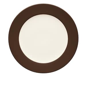 Colorwave Chocolate Brown Stoneware Rim Dinner Plate 11 in.