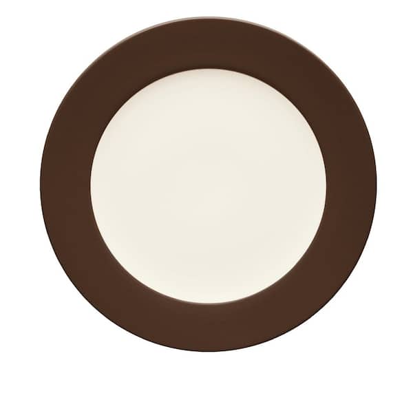 Noritake Colorwave Chocolate Brown Stoneware Rim Salad Plate 8-1/4 in.