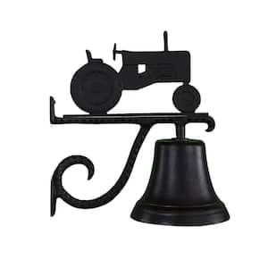 Cast Bell with Black Tractor Ornament