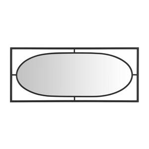 Small Rectangle Black Oval Classic Accent Mirror (17 in. H x 40 in. W)