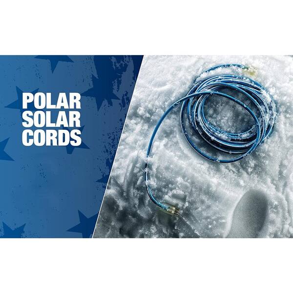 Southwire 100 Ft 12 3 Sjeow Polar Solar Supreme Cold Weather Extension Cord With Lighted End Blue White 1639sw0061 The Home Depot