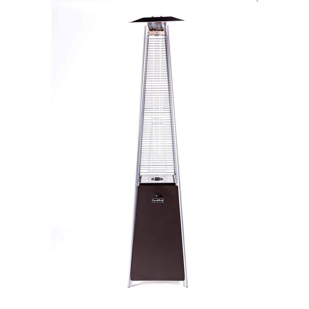Outdoor 40,000 BTU Brown Steel Pyramid Flame Heater ZQ-HYMOCHA - The Home  Depot