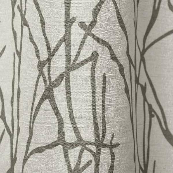 Natural Branches Linen Blend Grommet Top Curtain Panel Pair