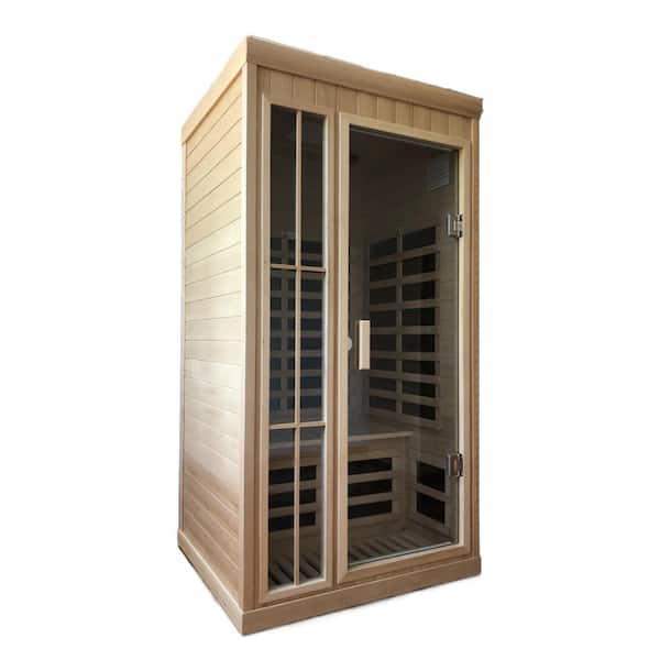 JimsMaison 1-Person Sauna with LED color lights