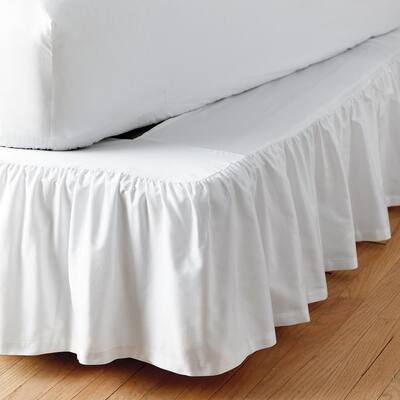 The Company Simple Tuck 14 In, Ivory Bed Skirt Queen
