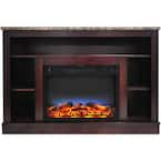 Cambridge Sanoma 72 in. Electric Fireplace in Mahogany with Built-in ...