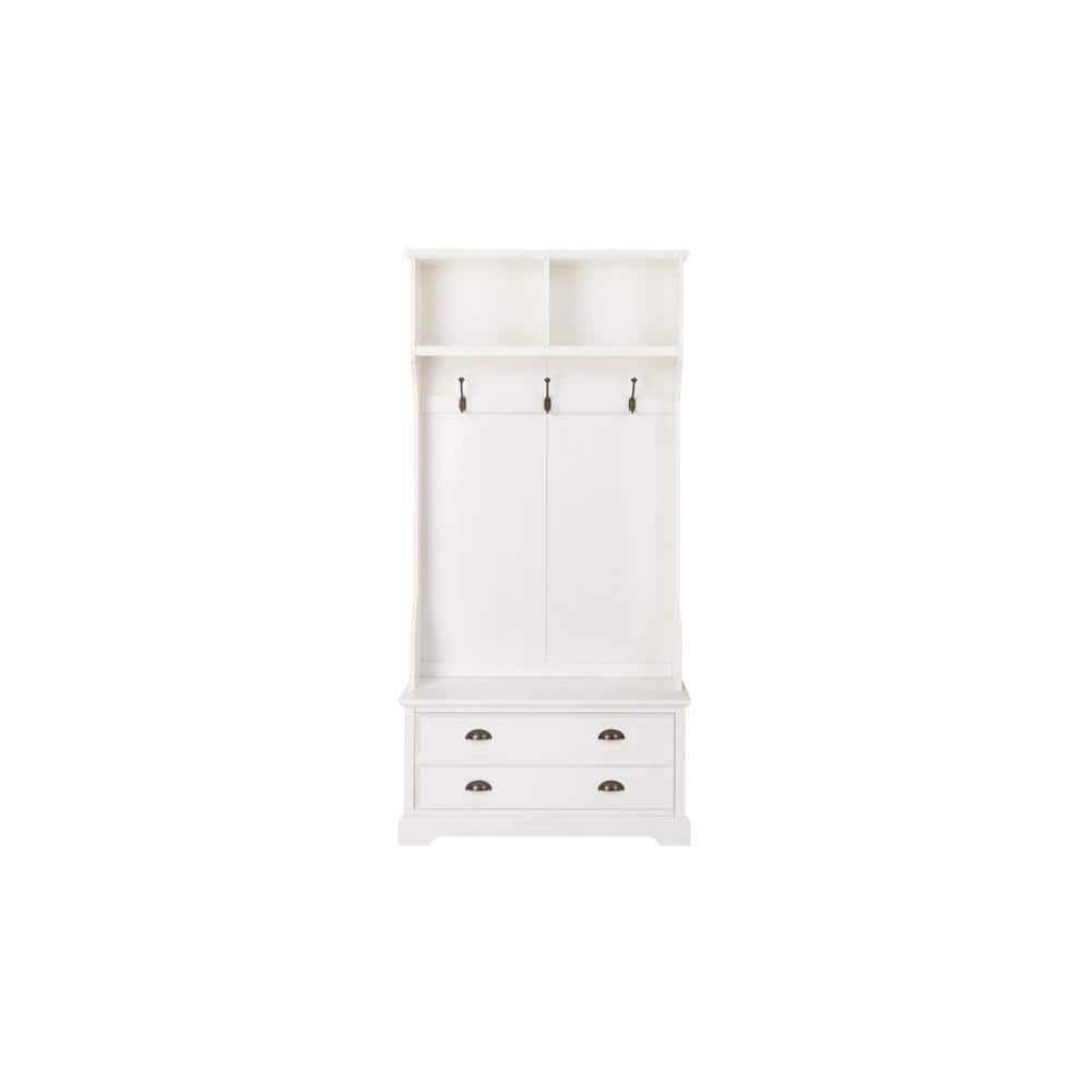 Home Decorators Collection Royce Polar White 79.25" Hall Tree BrickSeek