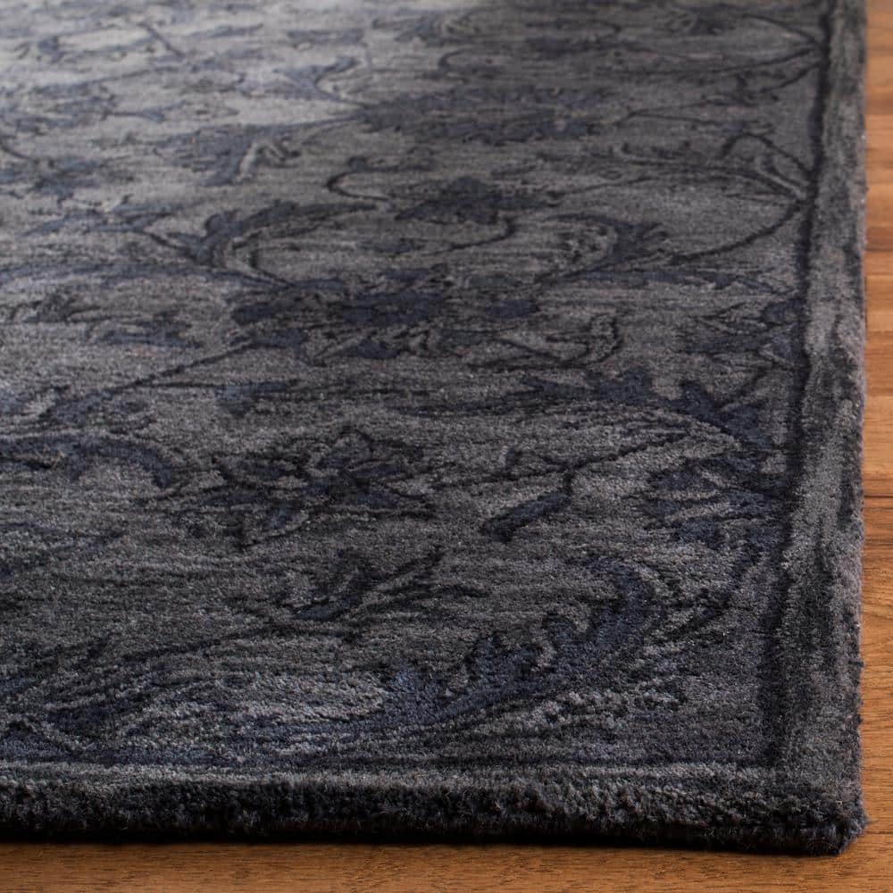 Handmade Heirloom Gray Wool 9' x 12' Tufted Area Rug