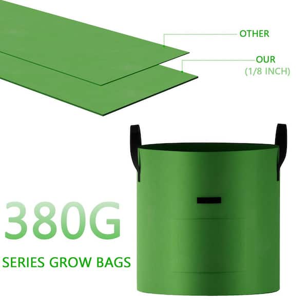 Rosnek 5/10Pack 7 Gallon Plant Grow Bags, Thicken Reusable PE Pot Container  with Visual Window & Handles, Green - Walmart.com