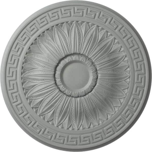 Ekena Millwork 20" x 1-3/8" Randee Urethane Ceiling Medallion (Fits Canopies upto 3-7/8"), Primed White