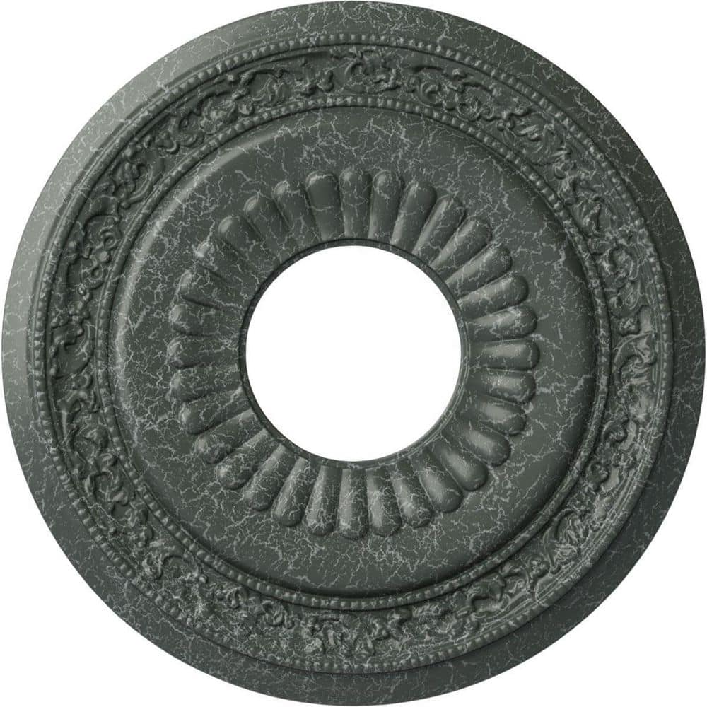 Ekena Millwork 1-3/8" x 20-5/8" x 20-5/8" Polyurethane Lauren Ceiling Medallion, Athenian Green Crackle