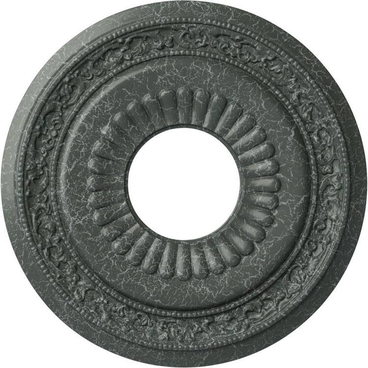 Ekena Millwork 1-3/8" x 20-5/8" x 20-5/8" Polyurethane Lauren Ceiling Medallion, Athenian Green Crackle