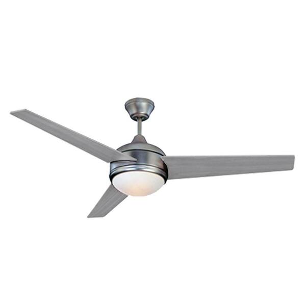 HomeSelects Loft 52 in. Integrated LED Brushed Nickel Ceiling Fan with Dimmable Light